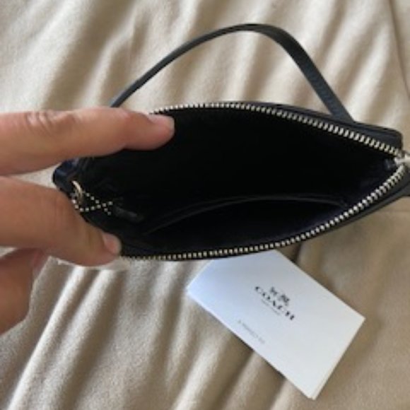 Coach Black Signature Pattern Wristlet - Picture 2 of 5